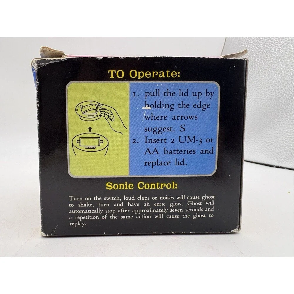Vintage Shaking Ghost Sonic Control Halloween Decoration Tested w/ Box Works